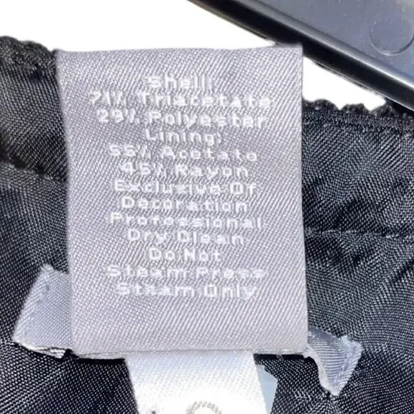 Ann Taylor Dress Womens Size 4 Black Sleeveless Ribbon Bow Tie Scoop Neckline - Picture 5 of 5